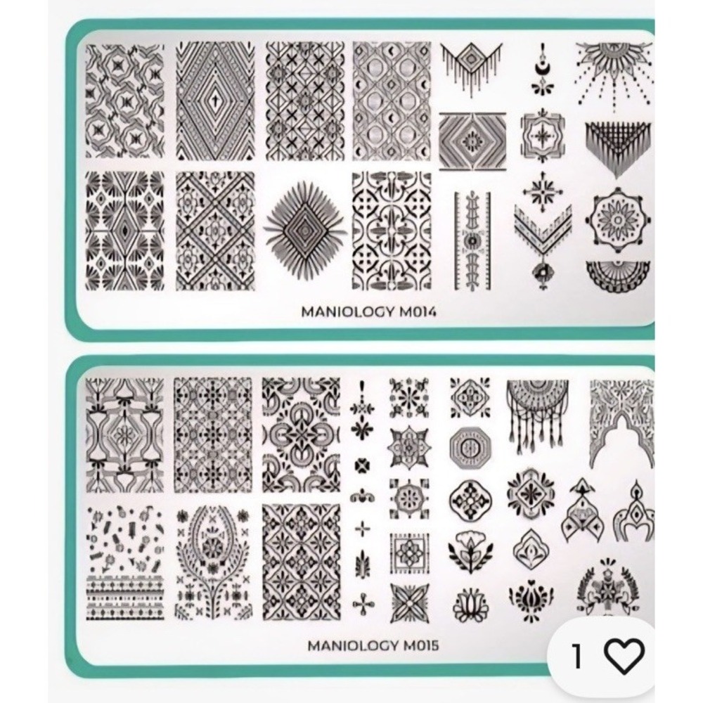 Maniology M014 M015 Wild Heart Best Fringe Forever Casablanca Nail Stamp  Plates